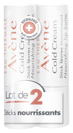 Avène cold cream stick lèvres lot de 2 x 4 g